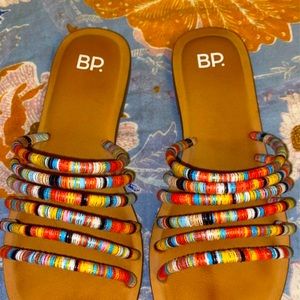BP. Women’s Multicolored Strap Sandals size 6
